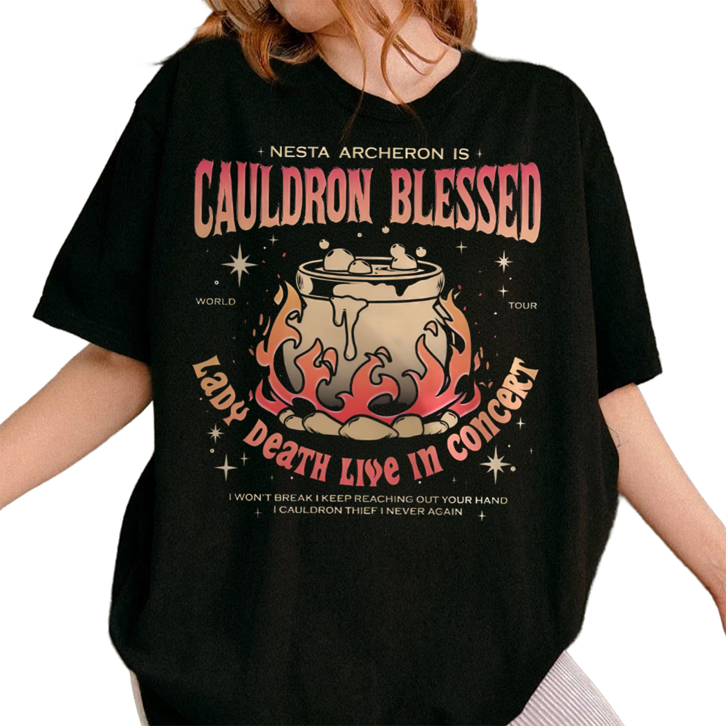 Cauldron Blessed Lady Death Live In Concert Shirt, ACOTAR Nesta Archeron Tshirt - Bookish Shirt